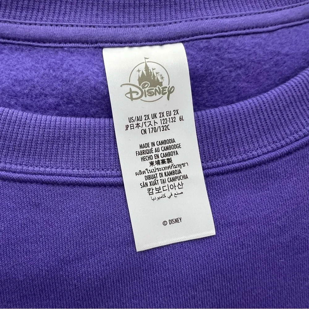 Disney Parks Ariel Purple Crewneck Sweatshirt - Size 2X - New Without Tags - Picture 4 of 6